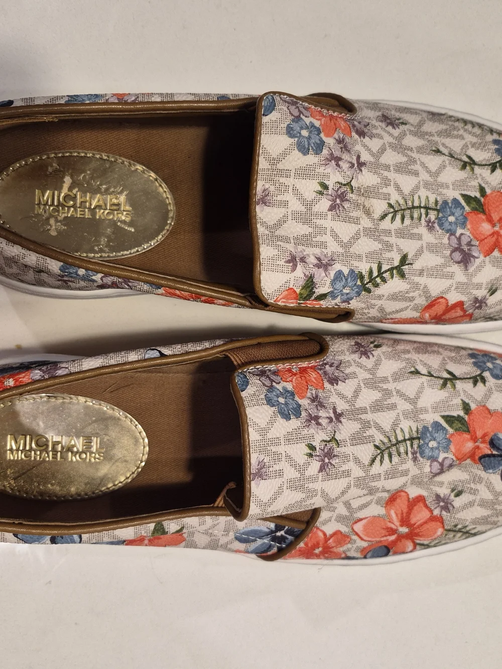 Michael Kors Women's Floral Slip-On Sneakers in Multi-Color Size 8